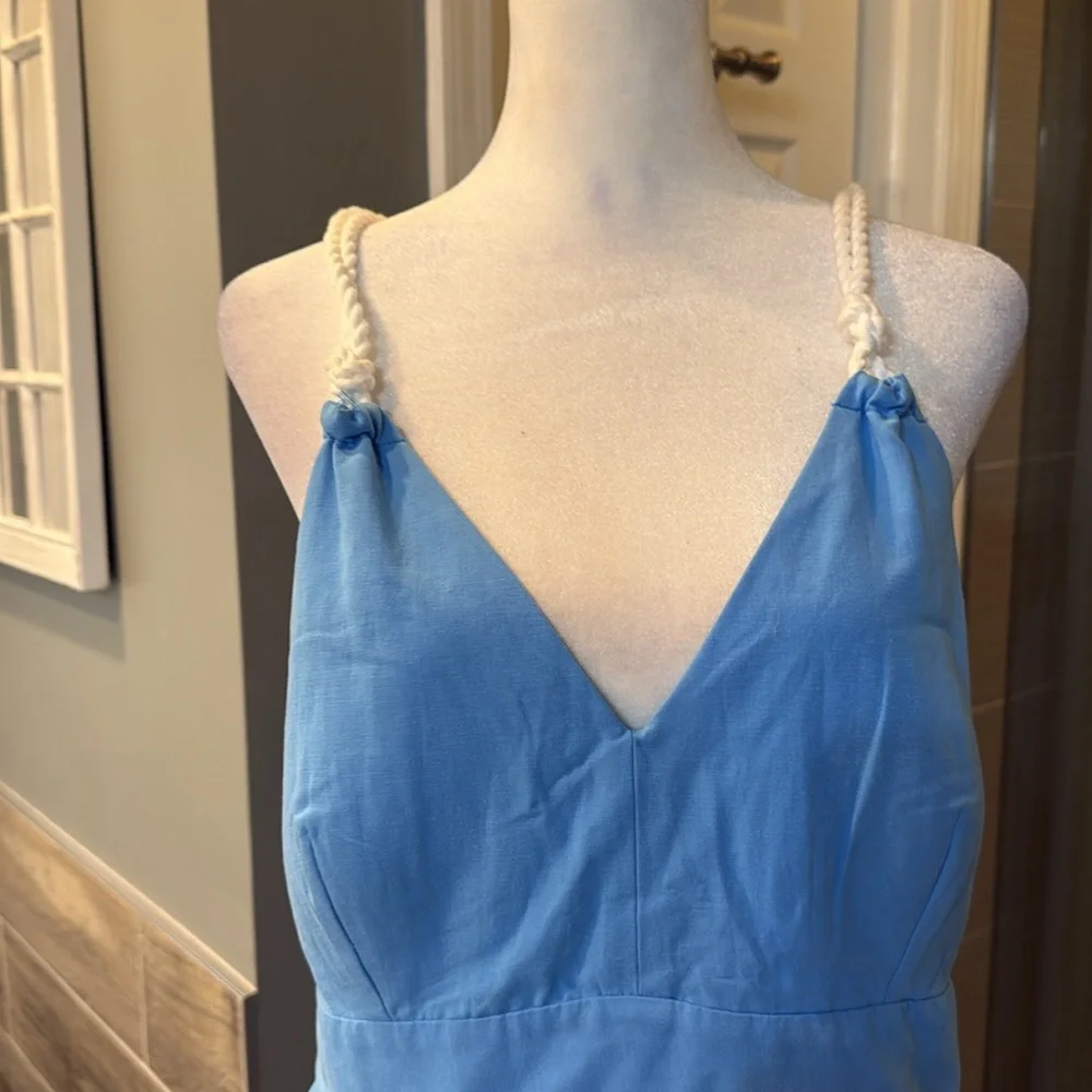 Lilly Pulitzer Nautical Rope Detailed Crishna Dress in Lunar Blue Size‎ 10 NWT